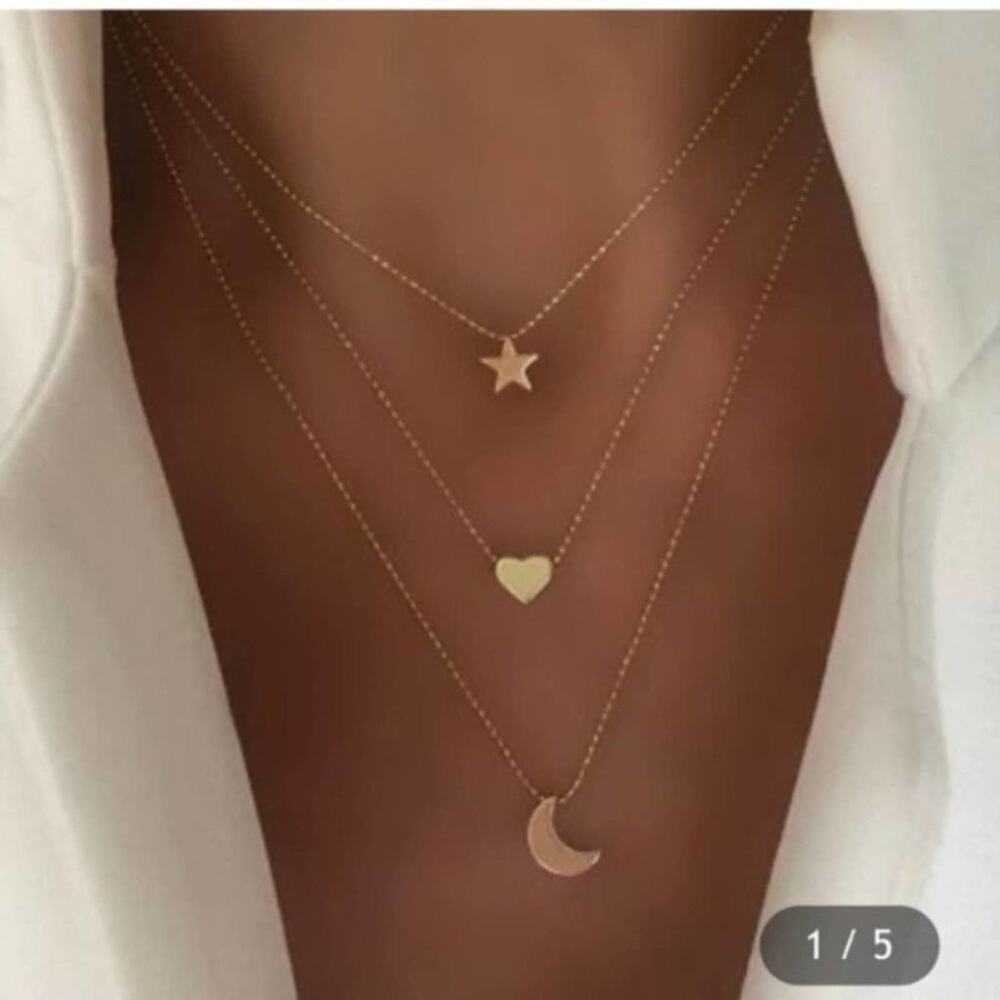 Gold Layered Necklace Set